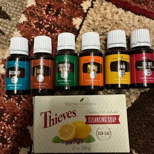 Young Living Essential Oils Set with Thieves Soap. New!